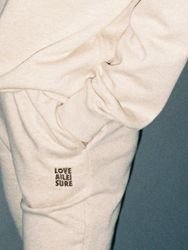 Lounger Trackpant - Nude Marle (Love Logo)