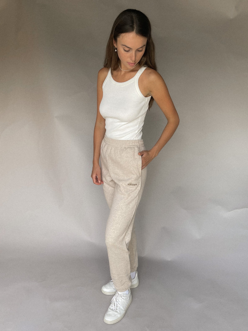 Lounger Trackpant - Nude Marle